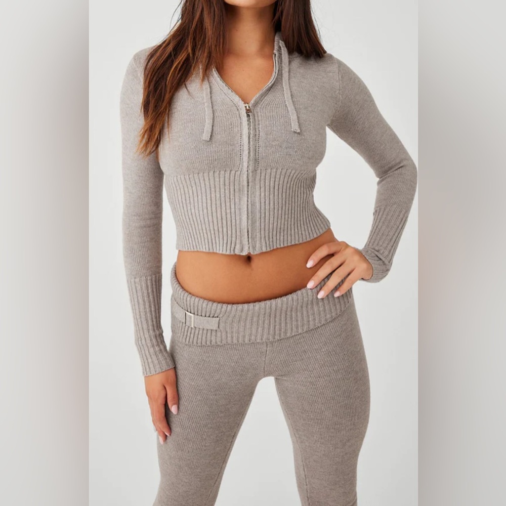 SOLD FRANKIES BIKINI CLOUD KNIT SET GREY